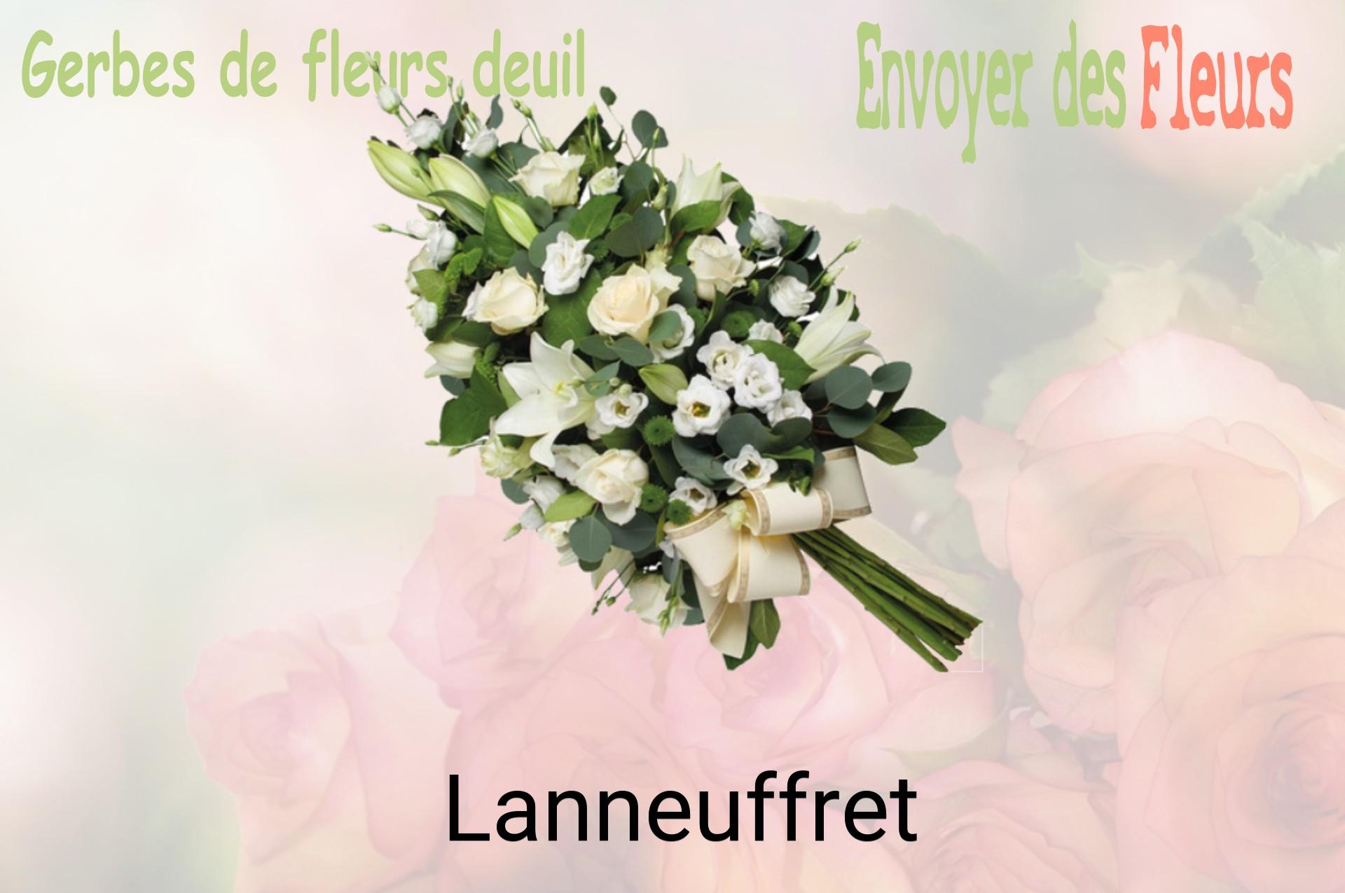 Gerbe de fleurs de deuil livrée à Lanneuffret